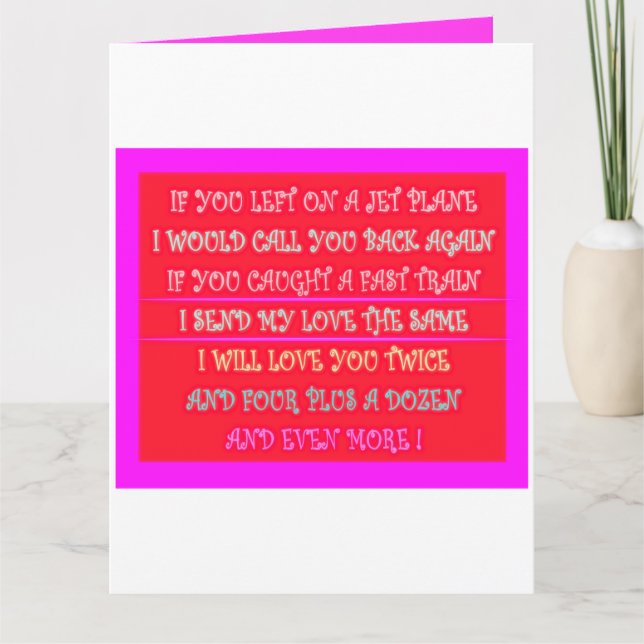 Tarjeta Poemas románticos, arte para tu ser querido (Anverso)