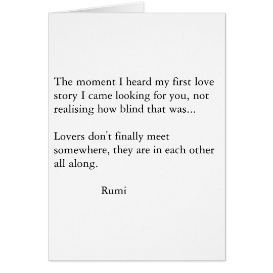 Tarjeta Poesía de Rumi