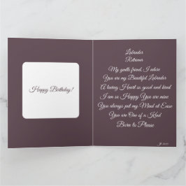 TARJETA POESÍA DEL LABRADOR RETRIEVER 