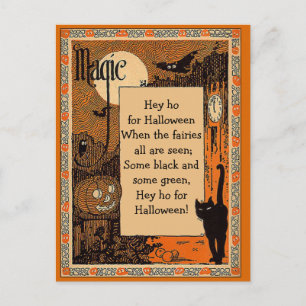 Tarjeta poética de Halloween con texto de Personal