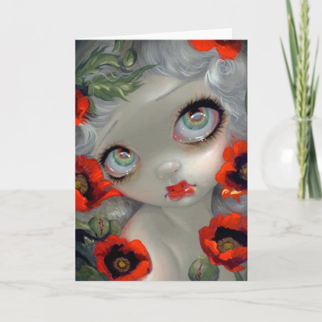 Tarjeta "Poisonous Beauties III Opium Poppy" Greeting Card (Anverso)