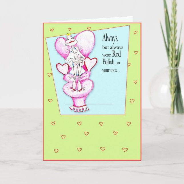 Tarjeta Polaco rojo para tu "lenguado"! Cumpleaños / amist (Anverso)