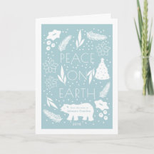 Tarjeta Polar Bear Blue Business Holiday para Navi