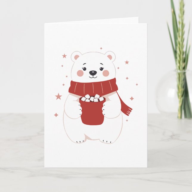 Tarjeta Polar Bear with Cocoa  (Anverso)