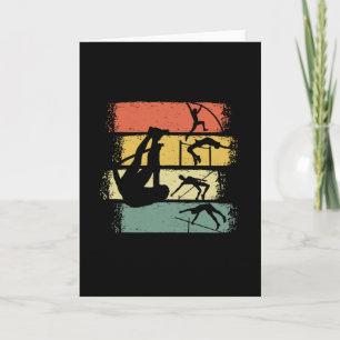 Tarjeta Pole Vault Retro Vintage