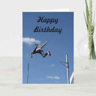 Tarjeta Pole Vaulter Happy Birday Card
