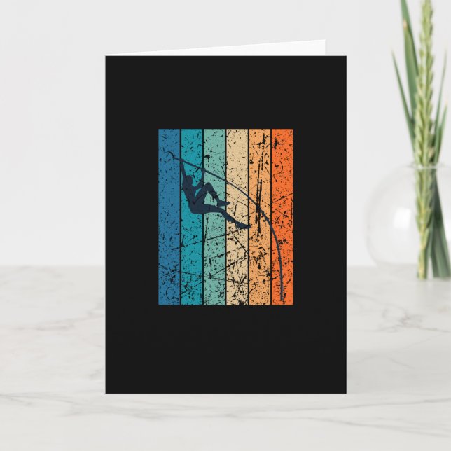 Tarjeta Pole Vaulting Retro (Anverso)