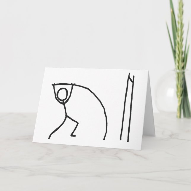 Tarjeta Pole Vaulting Stickman (Anverso)