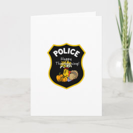 Tarjeta Policía de Acción de Gracias