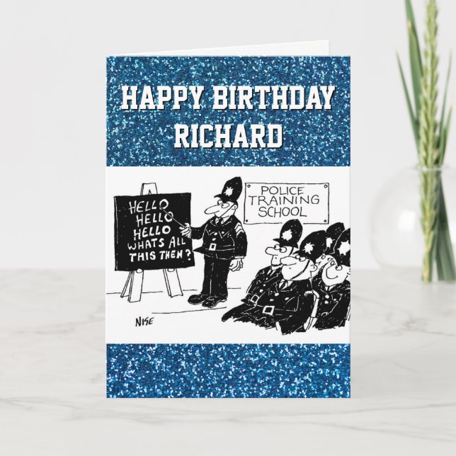 Tarjeta Policías en la Escuela de Capacitación Policial (Anverso)