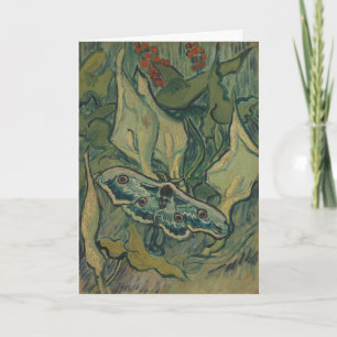 Tarjeta Polilla Pavón Gigante de Van Gogh Arte de Naturale