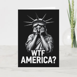 Tarjeta Política antitrump y democracia Wtf América