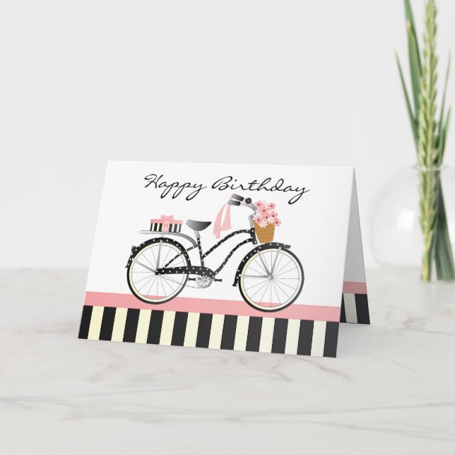 Tarjeta Polka Dot Bicycle (Anverso)
