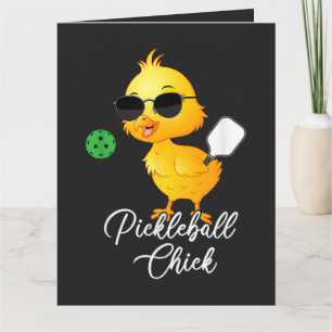 Tarjeta Pollita de Pickleball Divertida Pickleball