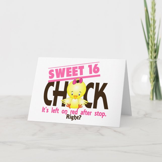 Tarjeta Pollita de Sweet 16 2 (Anverso)