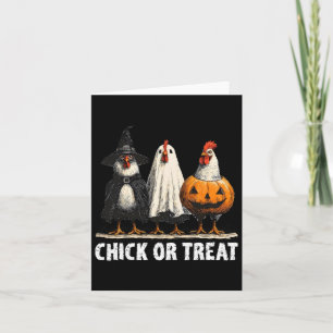 Tarjeta Pollita divertida de terror o pollita de trato Bru
