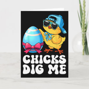 Tarjeta Pollitas Divertidas Me Gustan Para Hombres Niños P