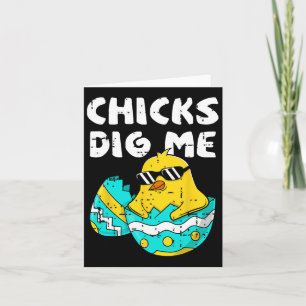 Tarjeta Pollitas Divertidas Me Gustan Para Hombres Niños P