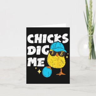 Tarjeta Pollitas Divertidas Me Gustan Para Hombres Niños P