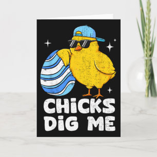 Tarjeta Pollitas Divertidas Me Gustan Para Hombres Niños P