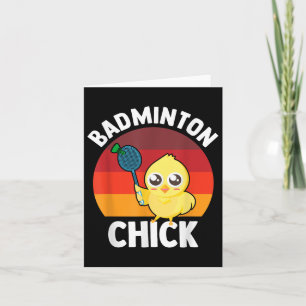 Tarjeta Pollito de bádminton jugador de bádminton volante 