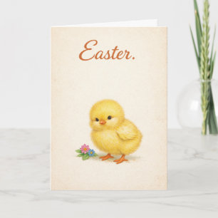 Tarjeta Pollito de Pascua - Divertido