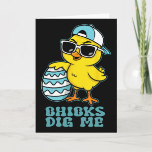Tarjeta Pollitos del Domingo de Pascua Me Divierten Amante