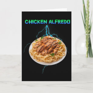 Tarjeta Pollo Alfredo Meme Bootleg Estilo Rap 90s Vintage