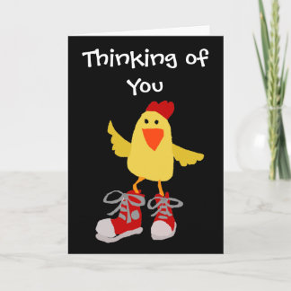 Tarjeta Pollo Amarillo Funky Dancing