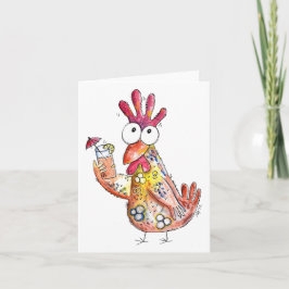 Tarjeta Pollo caprichoso con bebida tropical