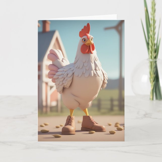 Tarjeta Pollo con Boots (Anverso)