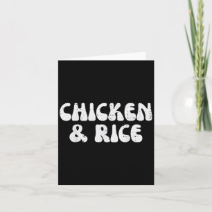 Tarjeta Pollo De Gimnasio Y Arroz Divertido Dieta De Entre