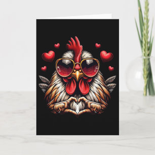 Tarjeta Pollo De Mano De Signo Del Corazón Niños Hombres M
