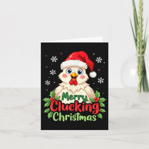 Tarjeta Pollo de Navidades de Merry Clucking