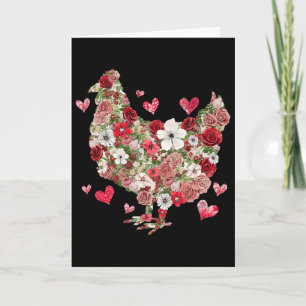 Tarjeta Pollo de San Valentín Floral - Hombres de San Vale