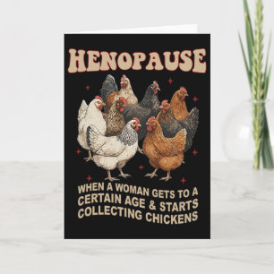 Tarjeta Pollo Divertido Henopausia Menopausia Amante de la