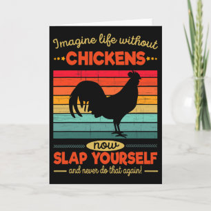 Tarjeta Pollo Divertido Imagina la Vida Sin Pollos