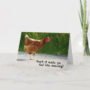 Tarjeta Pollo enrrollado de baile