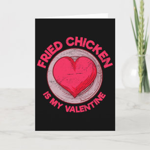Tarjeta Pollo Frito Es Mi San Valentín Amante Del Pollo Di