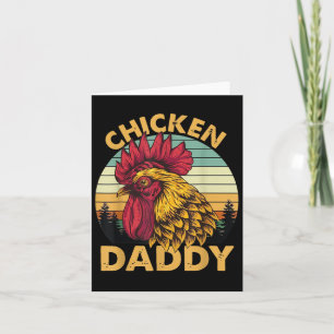 Tarjeta Pollo Papá Gallo Antiguo Para Papá Granjero Padre