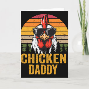 Tarjeta Pollo Papá Gallo Antiguo Para Papá Granjero Padre