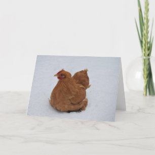 Tarjeta Pollo Pekin en la nieve