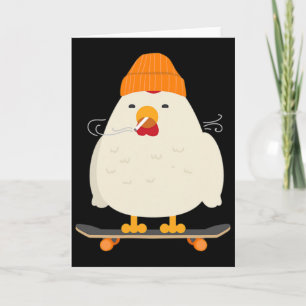 Tarjeta Pollo Skater Genial Patineta 