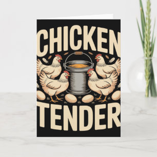 Tarjeta Pollo Tierno Humor Divertido Granjero de Pollos _3