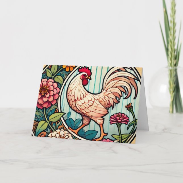 Tarjeta Pollo vintage (Anverso)