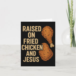 Tarjeta Pollo y caldo frito; Jesús Vida del País Cristiano