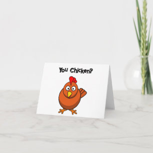 Tarjeta ¿Pollos? Brown Hen Rooster Funny Taunt Personaliza