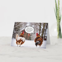 Pollos con copos de nieve Humor de cumpleaños