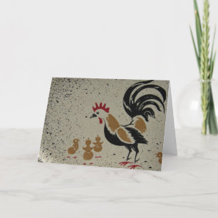 Tarjeta Pollos de época