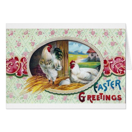 Tarjeta Pollos de los saludos de Pascua